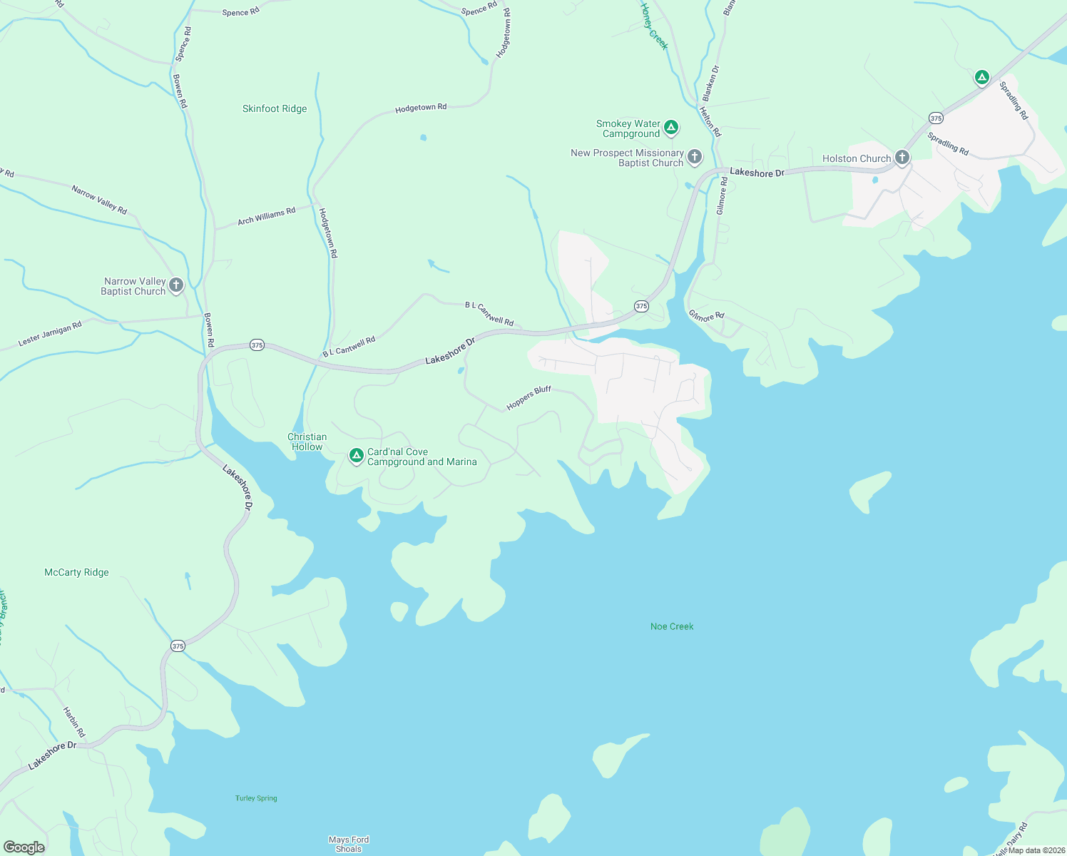 map of restaurants, bars, coffee shops, grocery stores, and more near 798 Cow Poke Lane in Rutledge