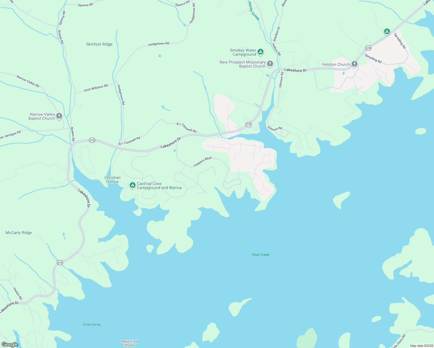 map of restaurants, bars, coffee shops, grocery stores, and more near 836 Cow Poke Lane in Rutledge