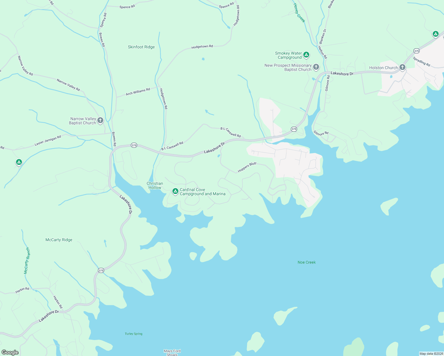map of restaurants, bars, coffee shops, grocery stores, and more near 311 Tumbleweed Trail in Rutledge