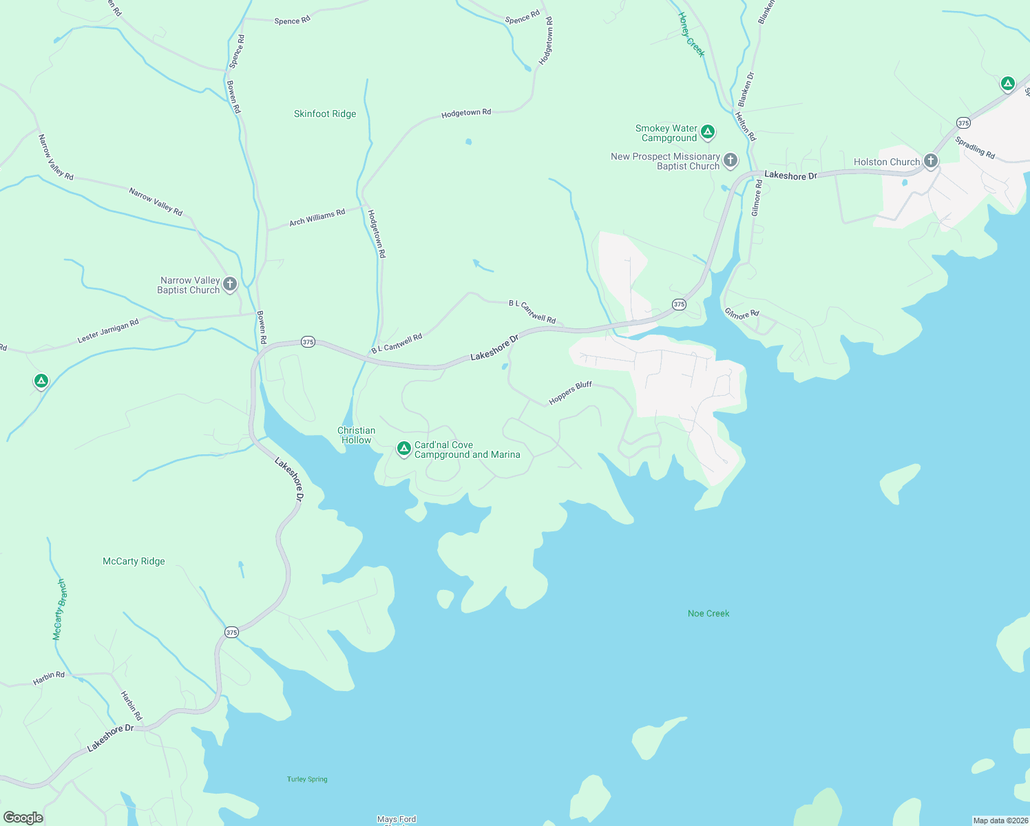 map of restaurants, bars, coffee shops, grocery stores, and more near 311 Tumbleweed Trail in Rutledge