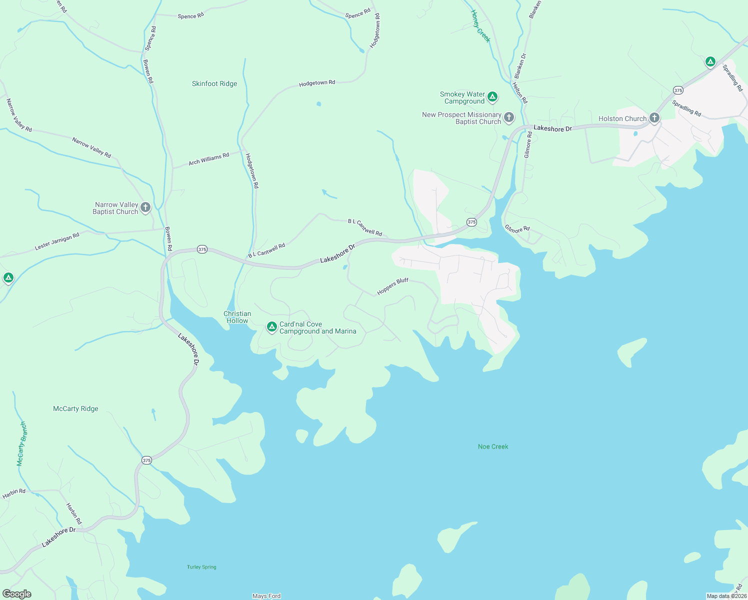 map of restaurants, bars, coffee shops, grocery stores, and more near 770 Hoppers Bluff Road in Rutledge