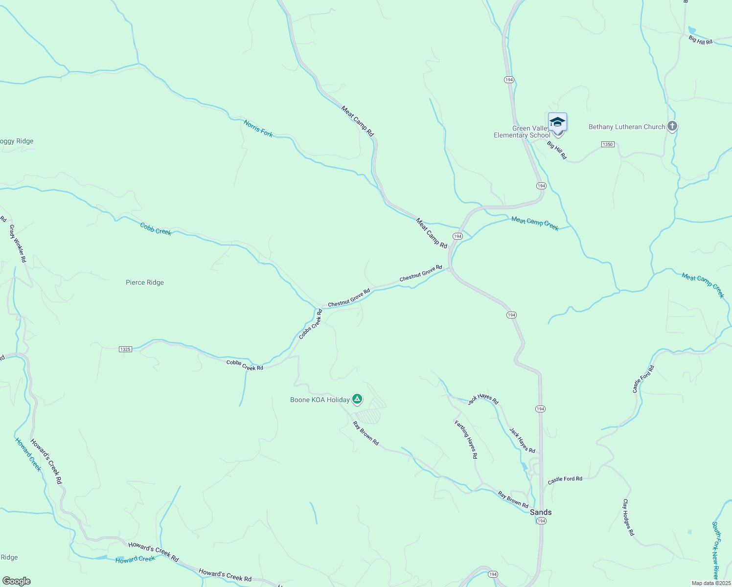 map of restaurants, bars, coffee shops, grocery stores, and more near 561 Chestnut Grove Road in Boone