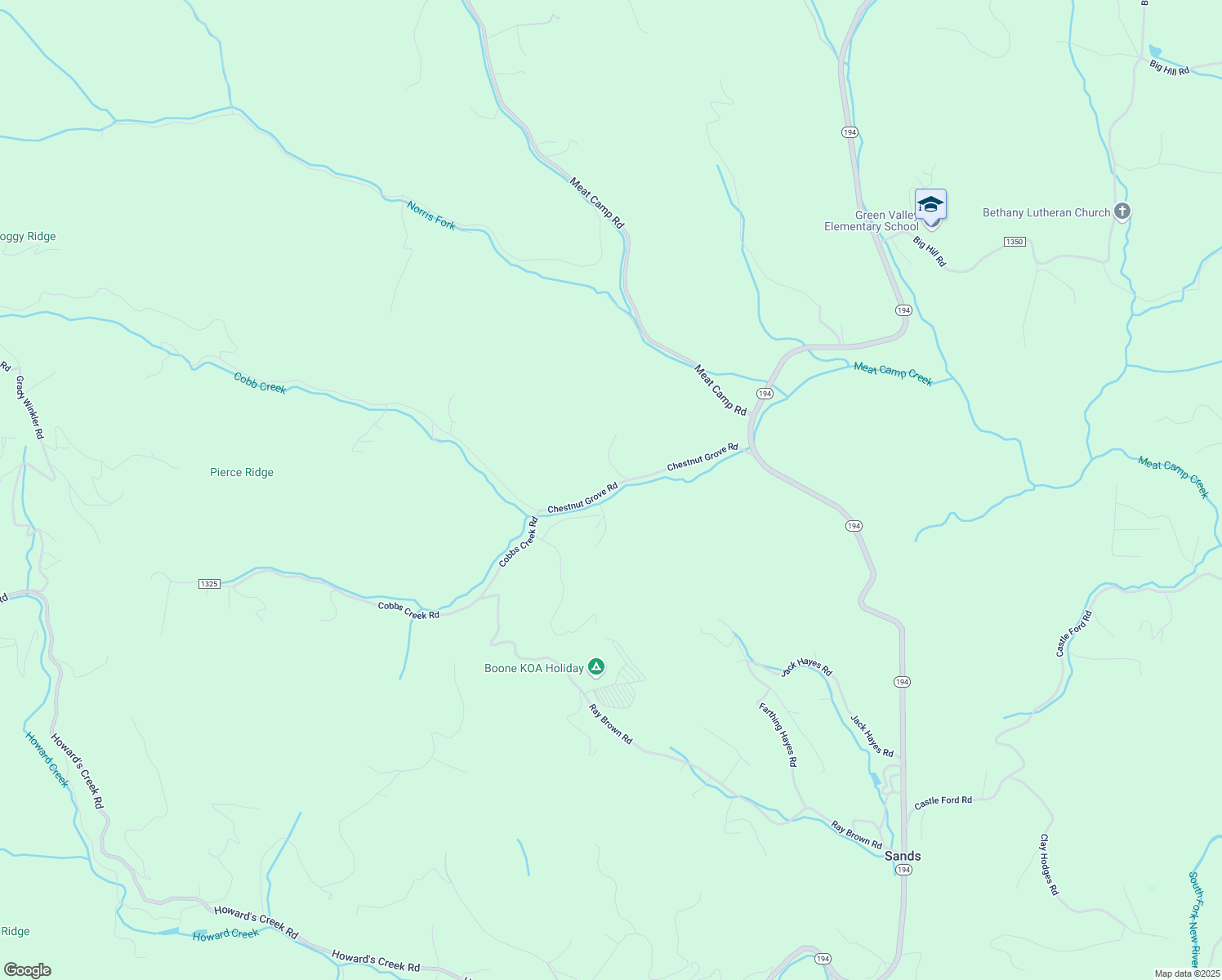 map of restaurants, bars, coffee shops, grocery stores, and more near 561 Chestnut Grove Road in Boone