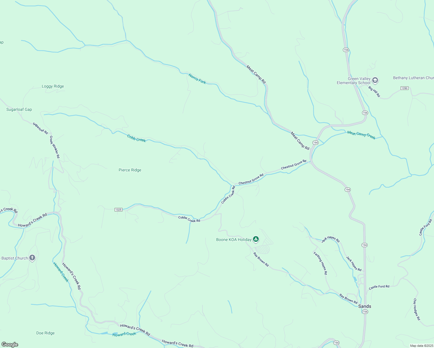 map of restaurants, bars, coffee shops, grocery stores, and more near 935 Chestnut Grove Road in Boone