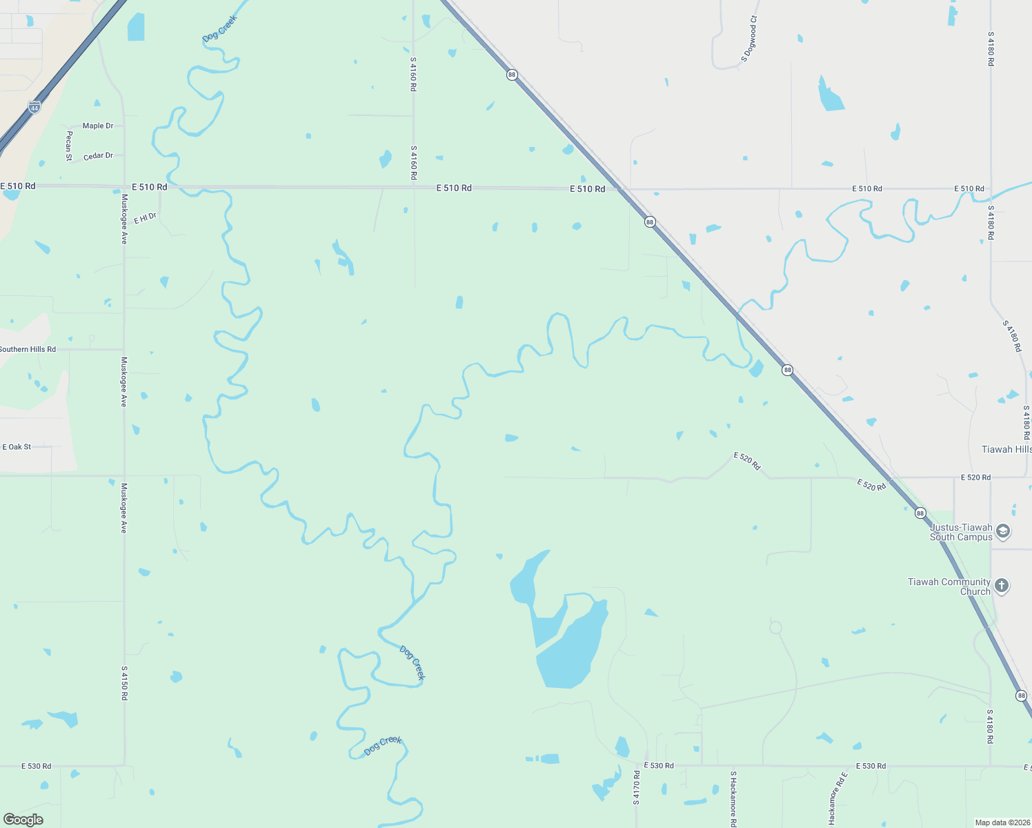 map of restaurants, bars, coffee shops, grocery stores, and more near 13503 East 520 Road in Claremore