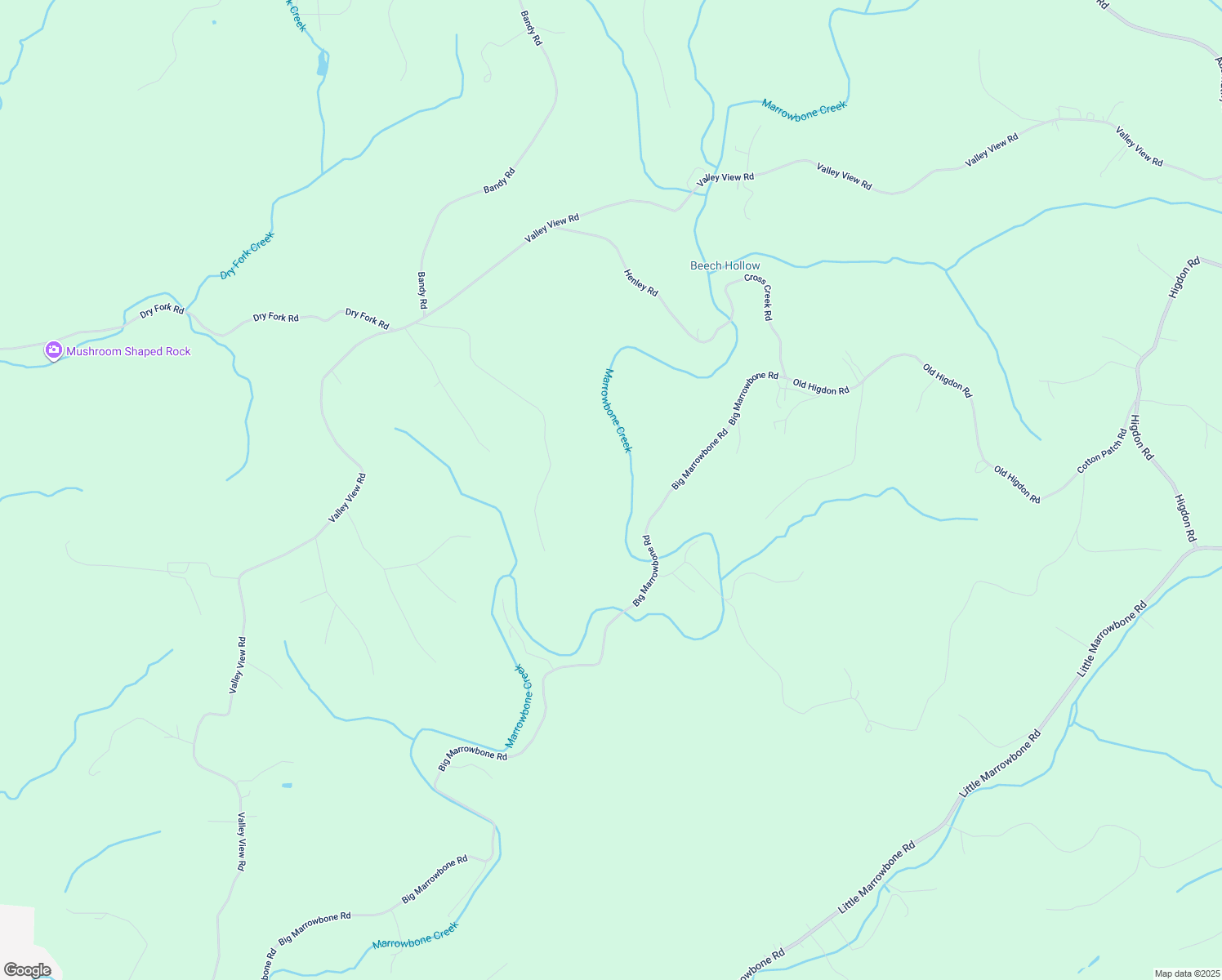 map of restaurants, bars, coffee shops, grocery stores, and more near 1707 Big Marrowbone Road in Cheatham County
