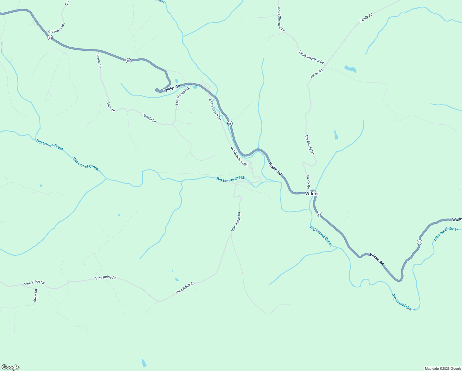 map of restaurants, bars, coffee shops, grocery stores, and more near 949 Wilder Cemtetery Road in Wilder
