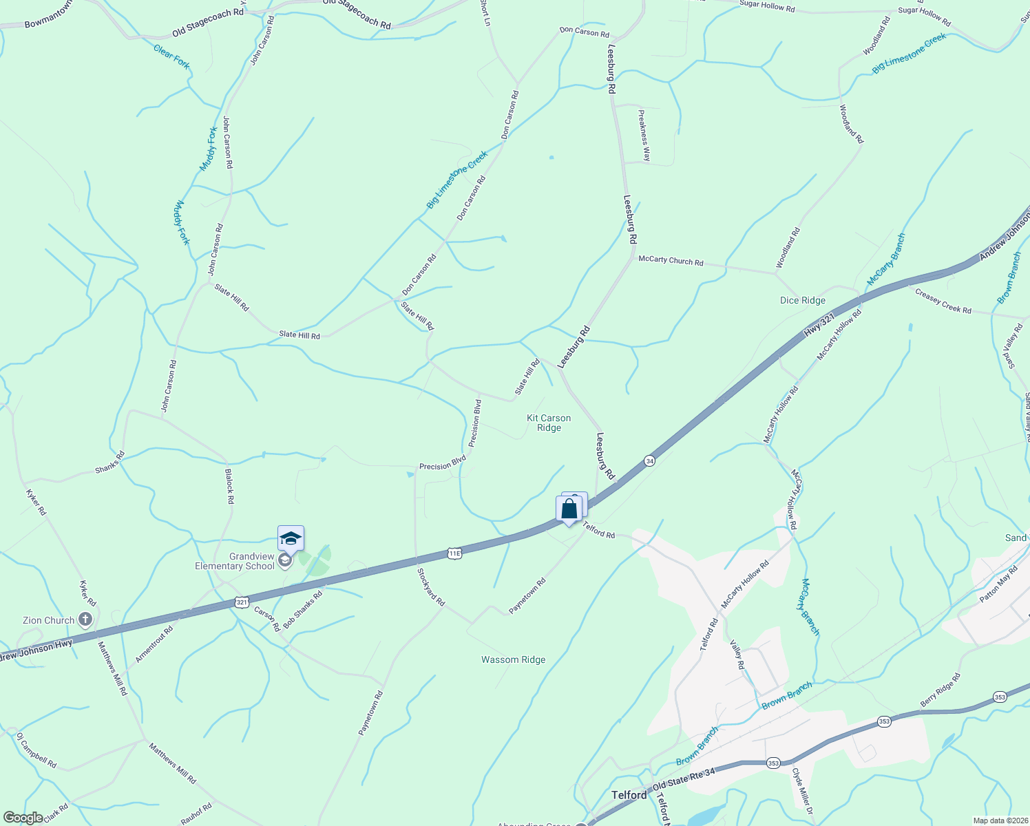 map of restaurants, bars, coffee shops, grocery stores, and more near 162 Slate Hill Rd in Telford