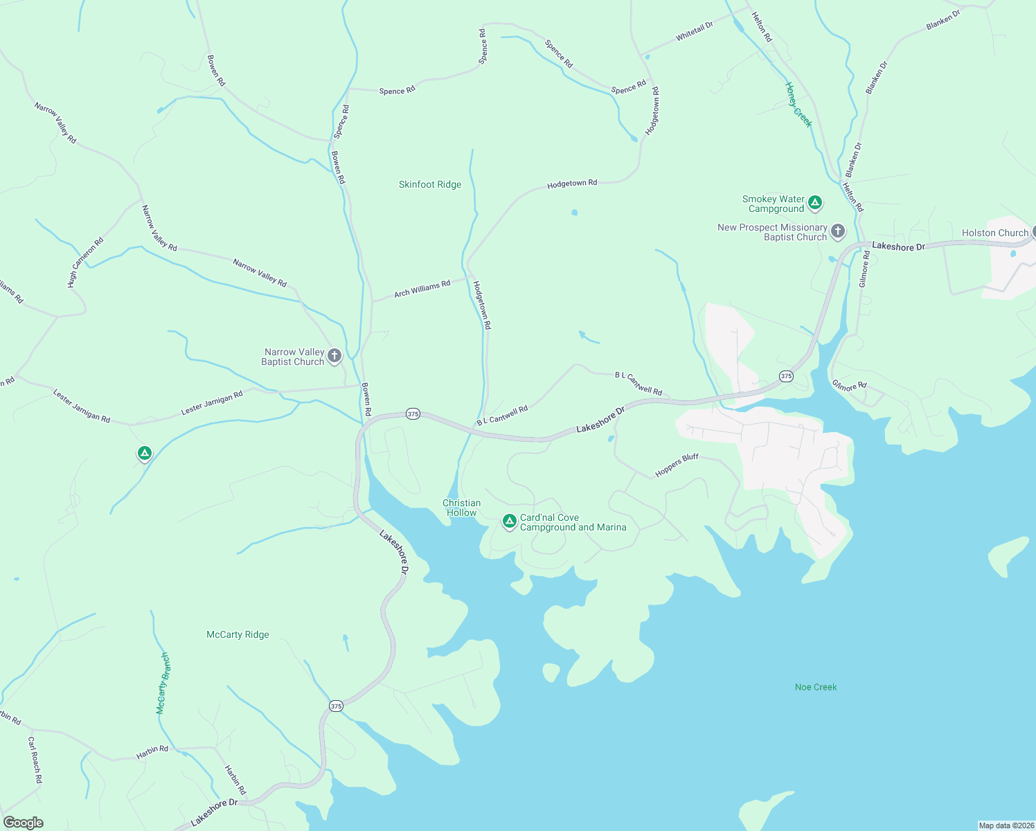 map of restaurants, bars, coffee shops, grocery stores, and more near 1000 Lakeshore Drive in Rutledge
