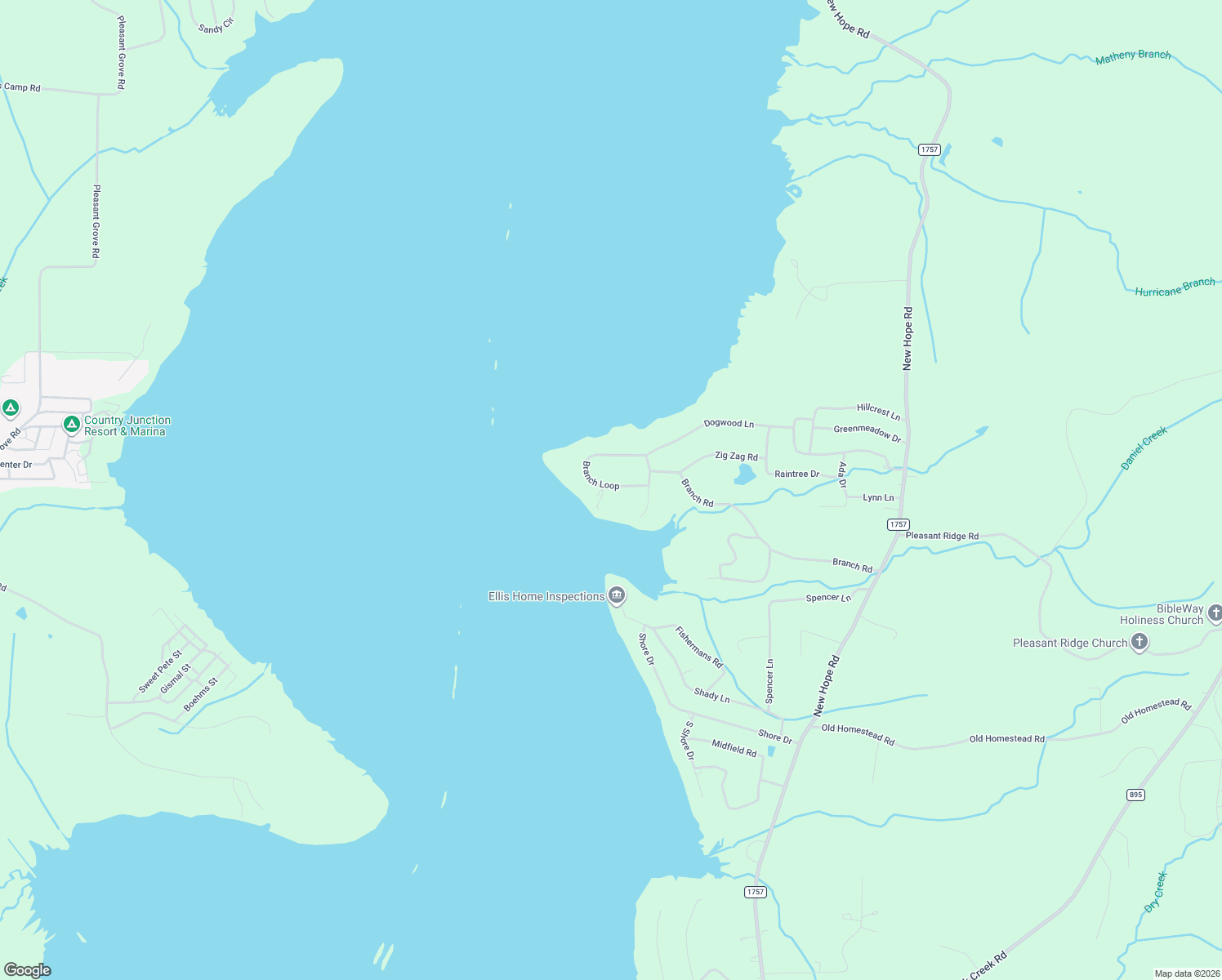 map of restaurants, bars, coffee shops, grocery stores, and more near 41-599 Branch Loop in Big Sandy
