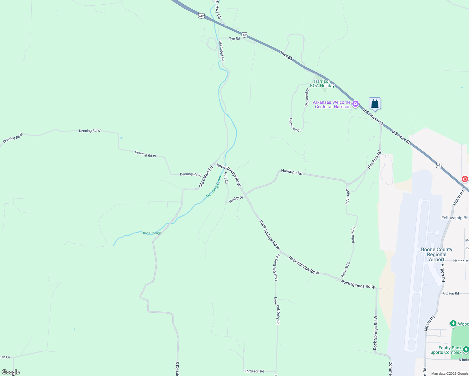 map of restaurants, bars, coffee shops, grocery stores, and more near 1669 Goff Road in Harrison