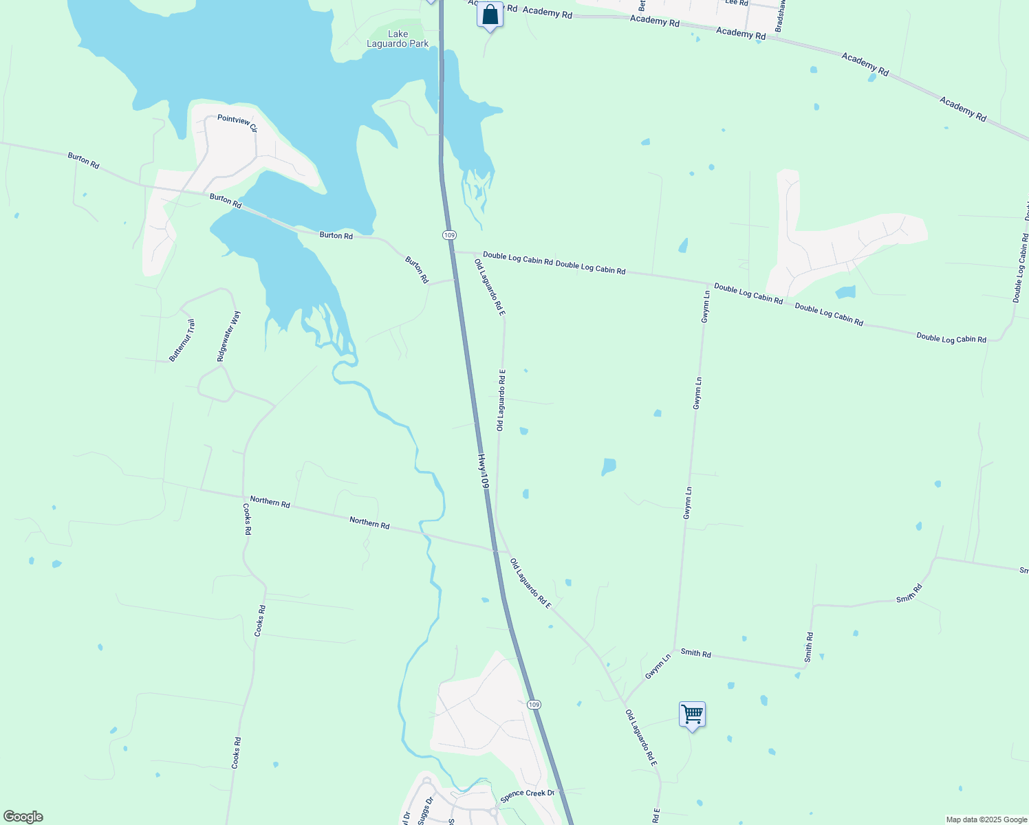 map of restaurants, bars, coffee shops, grocery stores, and more near 2919 Old Laguardo Road East in Lebanon