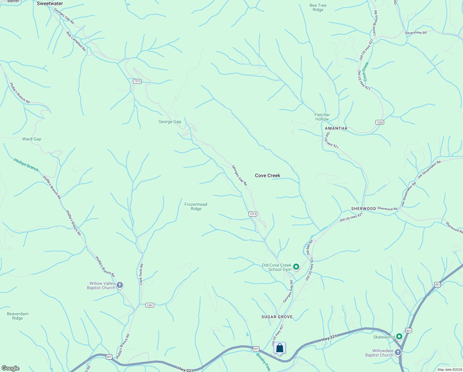 map of restaurants, bars, coffee shops, grocery stores, and more near 325 Willard Johnson Road in Vilas