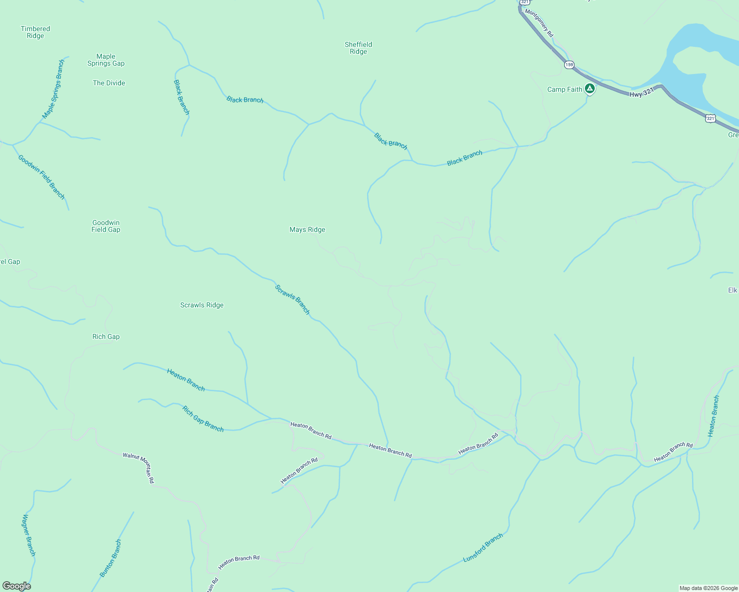 map of restaurants, bars, coffee shops, grocery stores, and more near 1205 Mays Ridge Road in Butler
