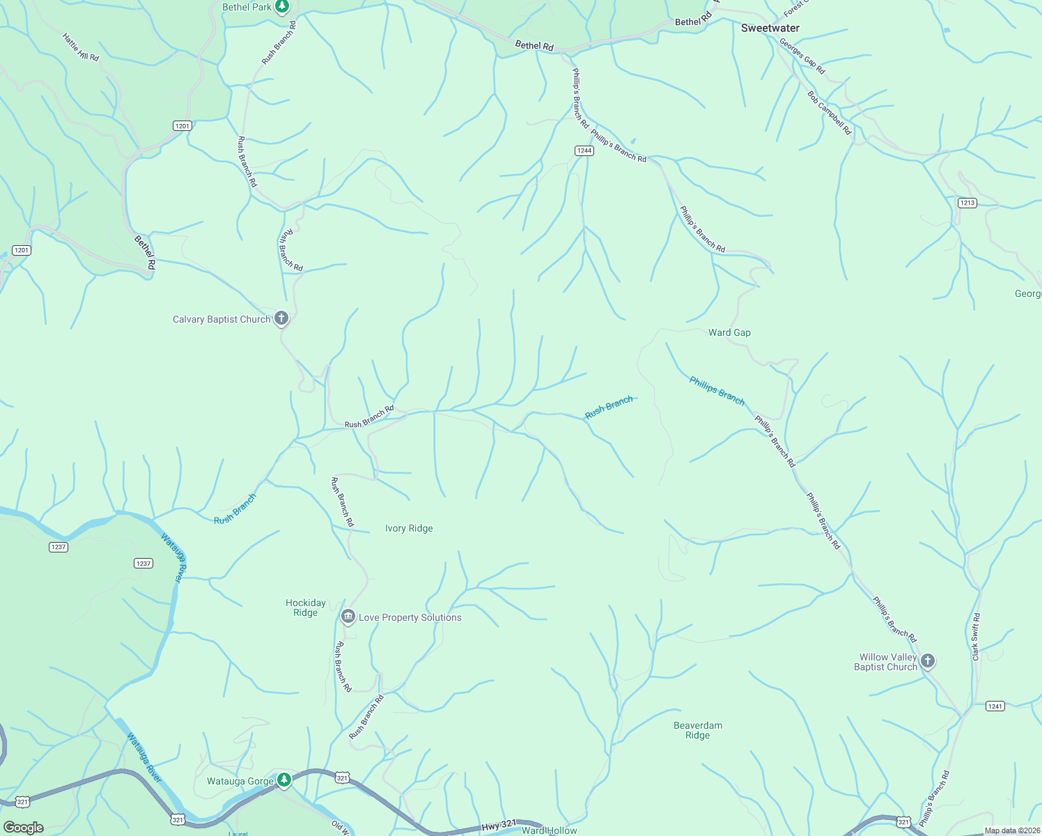 map of restaurants, bars, coffee shops, grocery stores, and more near 581 Will Glenn Road in Watauga County
