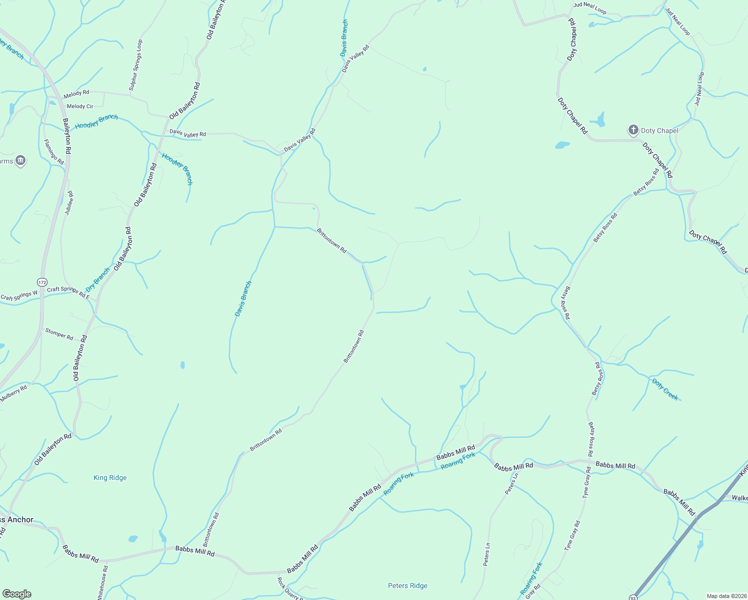 map of restaurants, bars, coffee shops, grocery stores, and more near 1480 Brittontown Road in Afton