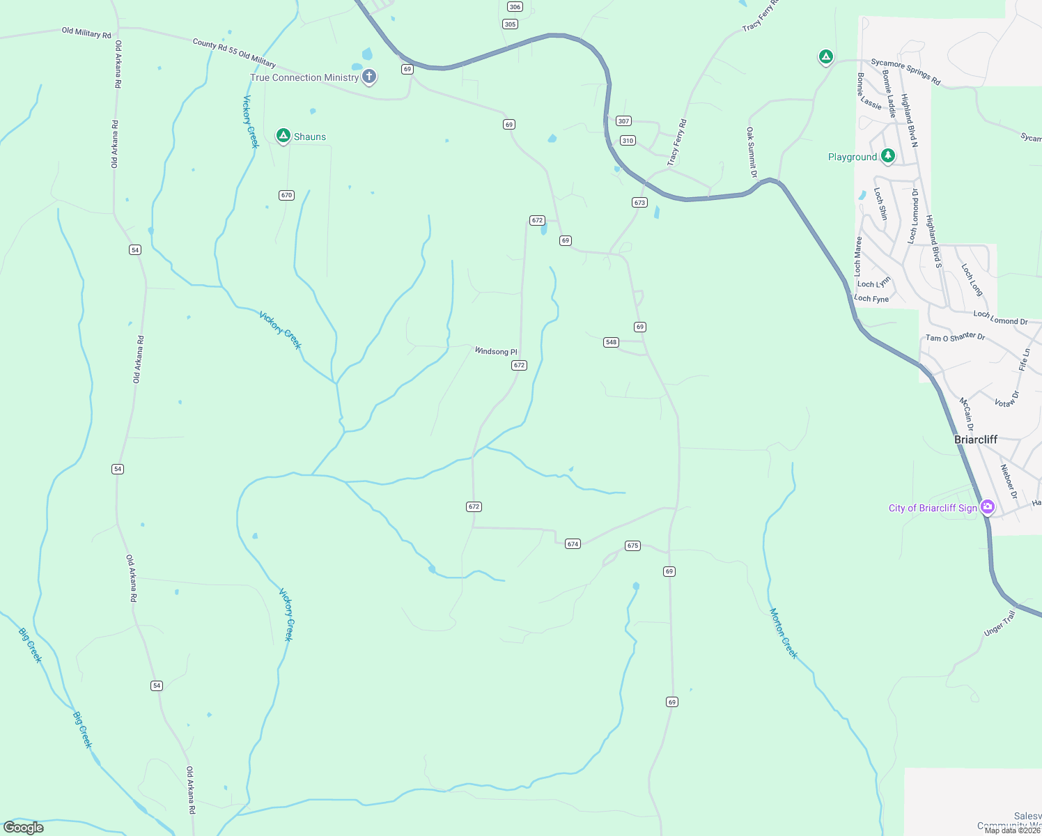 map of restaurants, bars, coffee shops, grocery stores, and more near Co Road 672 in Mountain Home