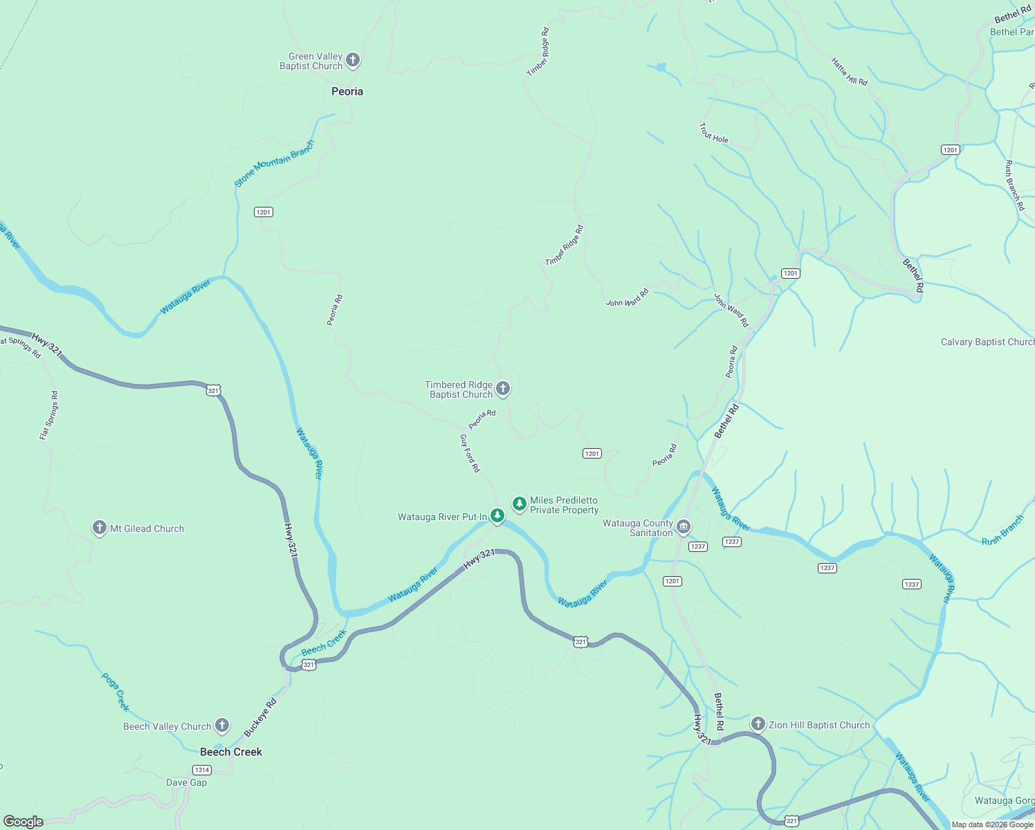 map of restaurants, bars, coffee shops, grocery stores, and more near 440-460 Timber Ridge Road in Sugar Grove