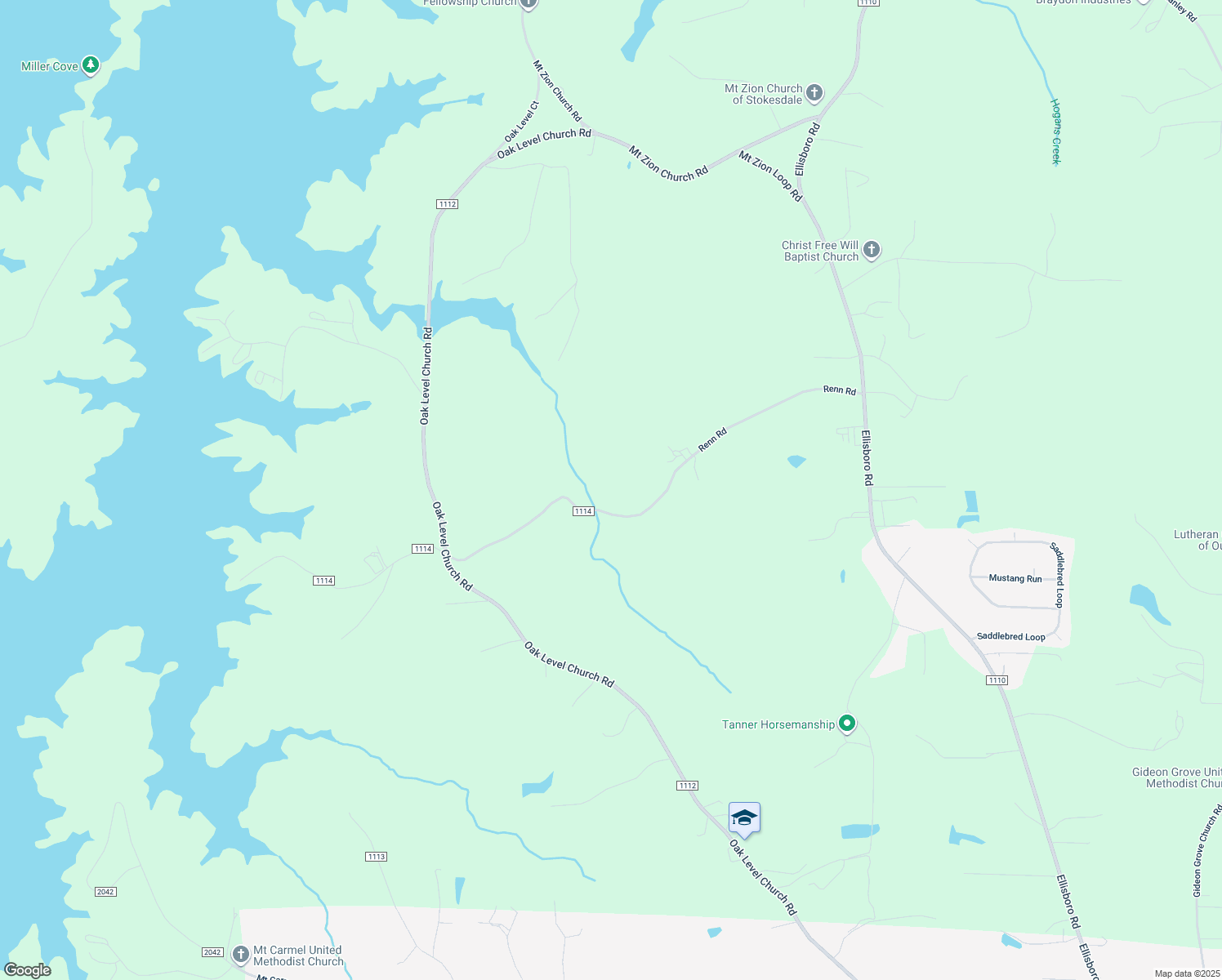 map of restaurants, bars, coffee shops, grocery stores, and more near 581 Renn Rd in Stokesdale