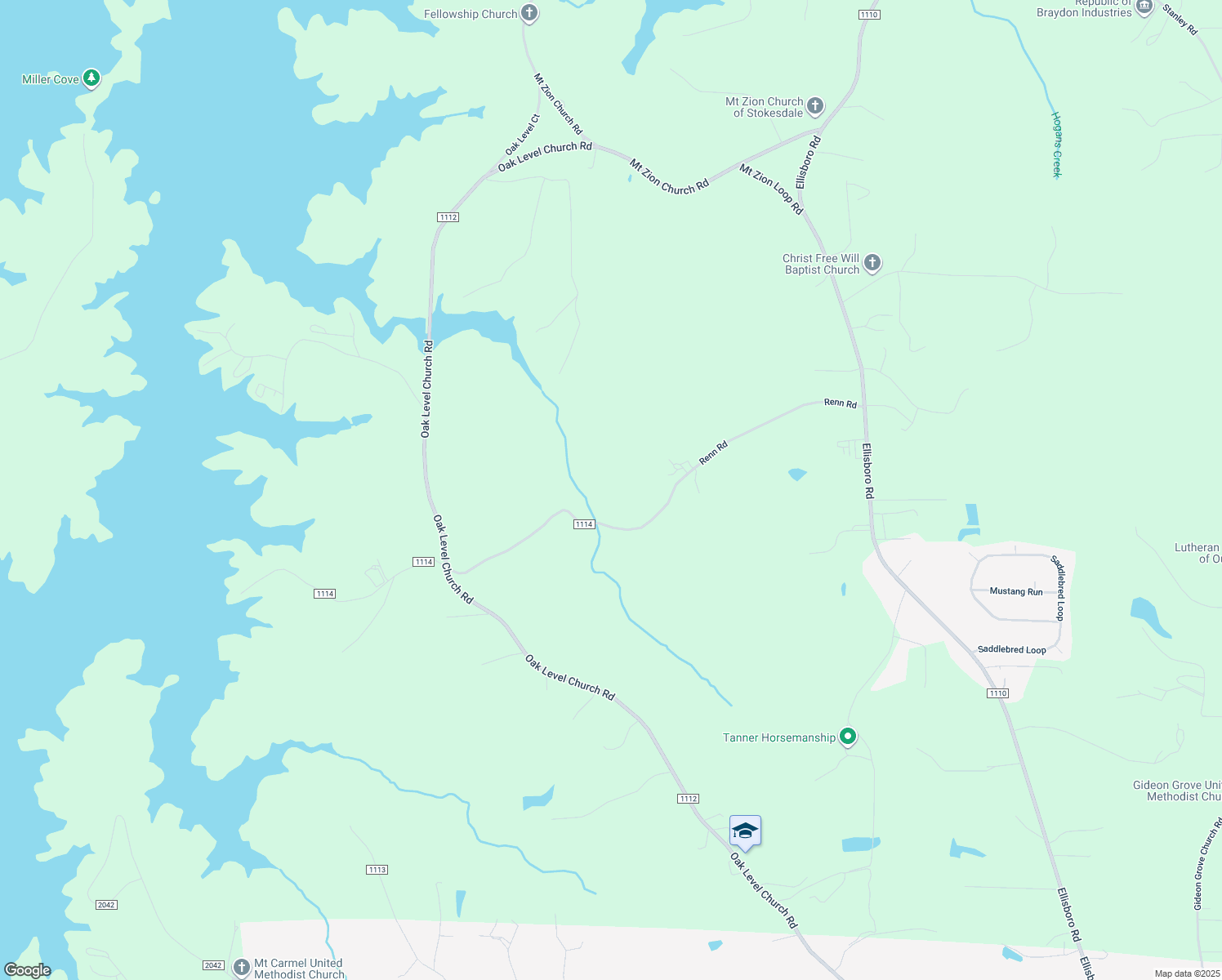 map of restaurants, bars, coffee shops, grocery stores, and more near 581 Renn Rd in Stokesdale