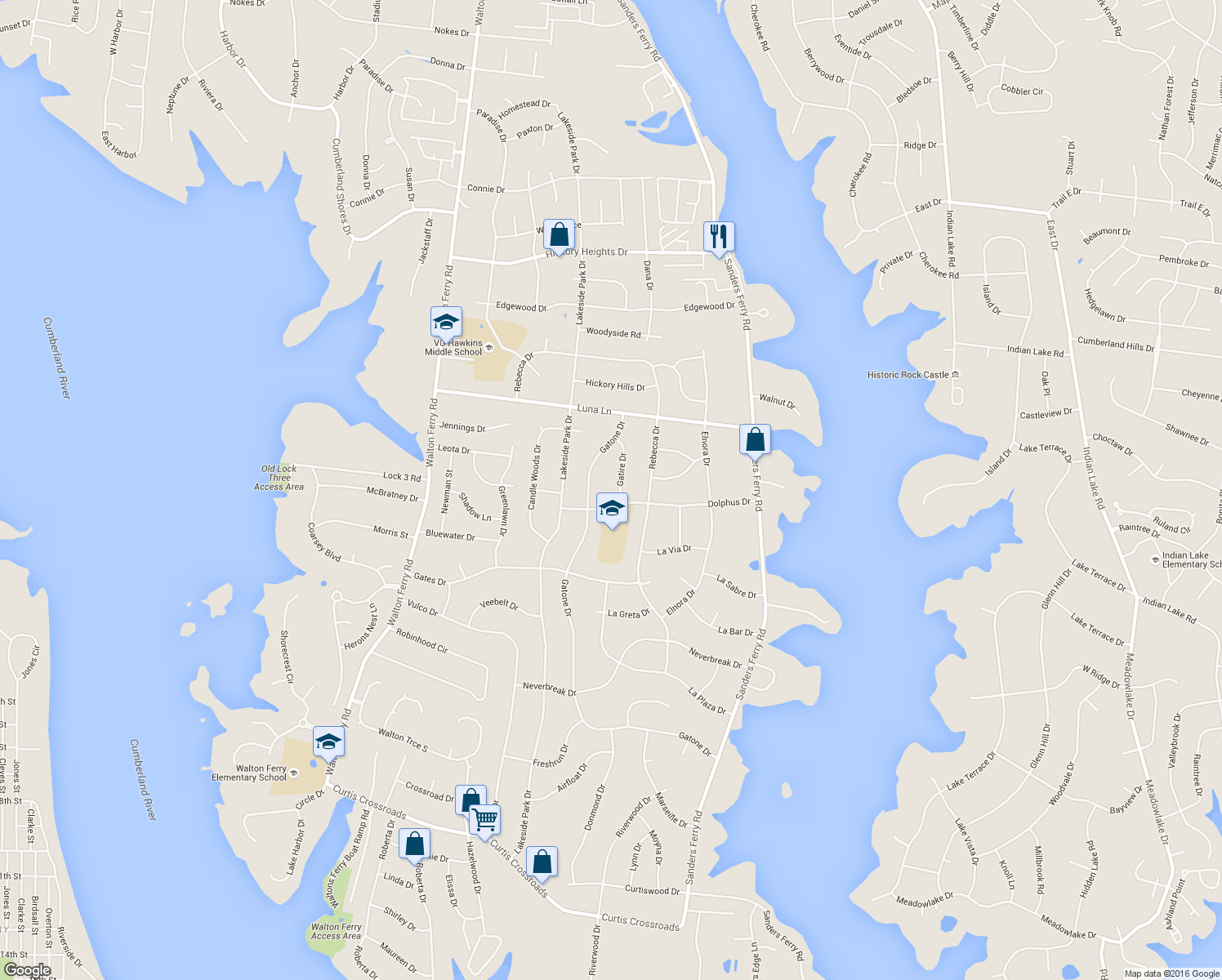 map of restaurants, bars, coffee shops, grocery stores, and more near 103 Gatire Dr in Hendersonville