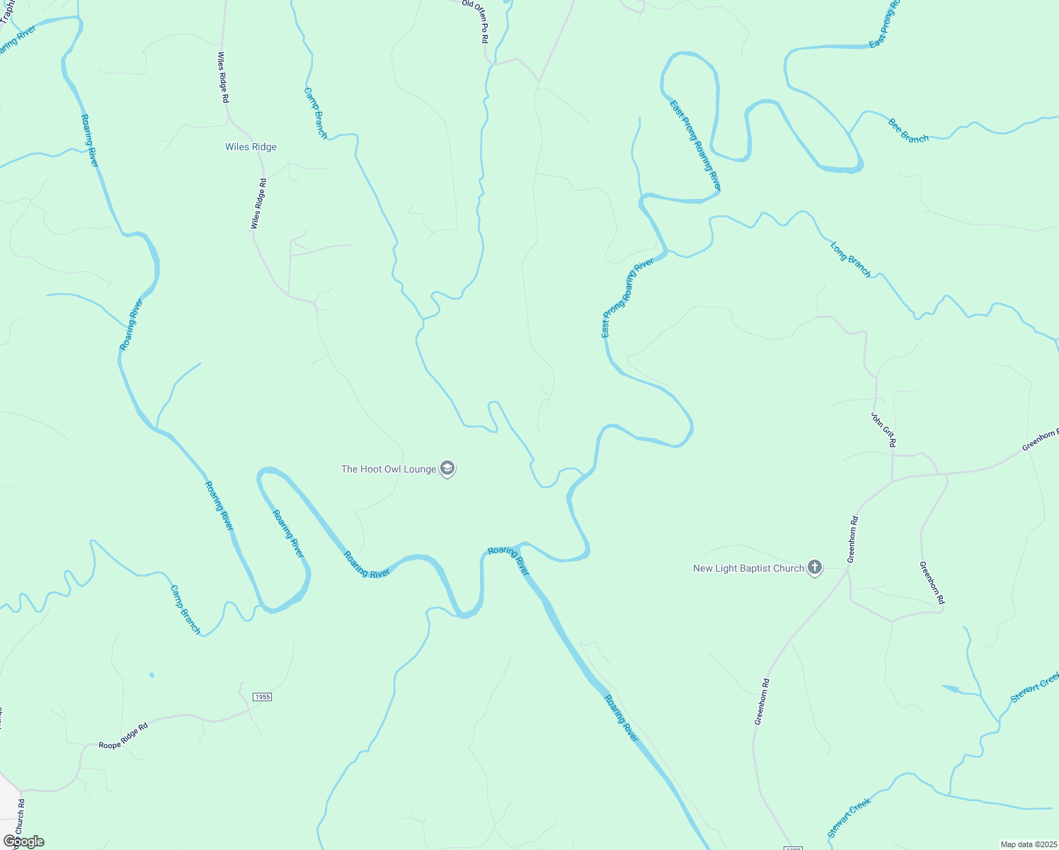 map of restaurants, bars, coffee shops, grocery stores, and more near 1012 Christian Home Church Road in Traphill