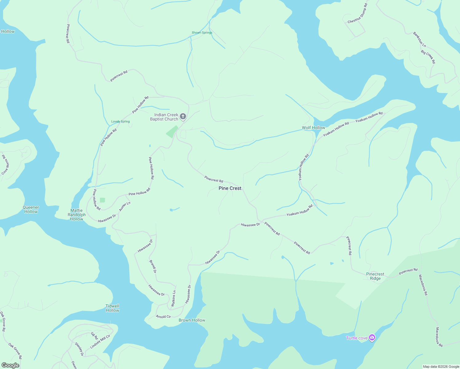 map of restaurants, bars, coffee shops, grocery stores, and more near in Pine Crest