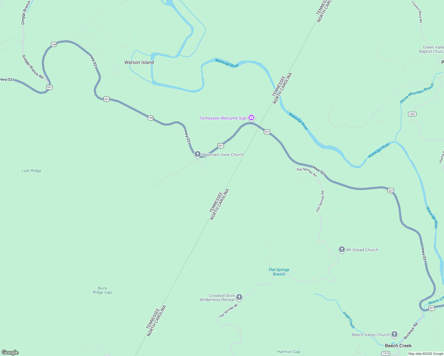 map of restaurants, bars, coffee shops, grocery stores, and more near 134 Old Church Loop Road in Butler