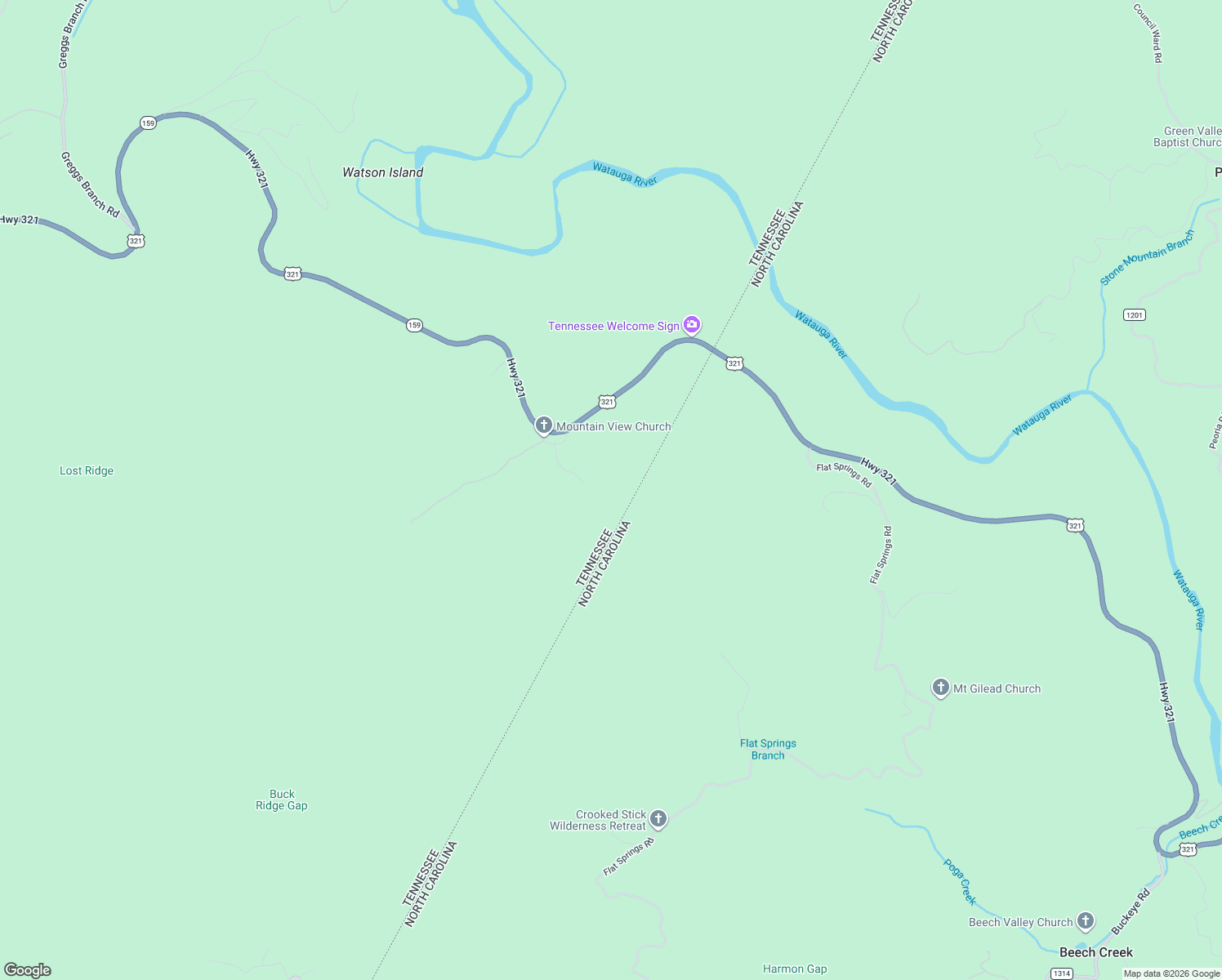 map of restaurants, bars, coffee shops, grocery stores, and more near 134 Old Church Loop Road in Butler