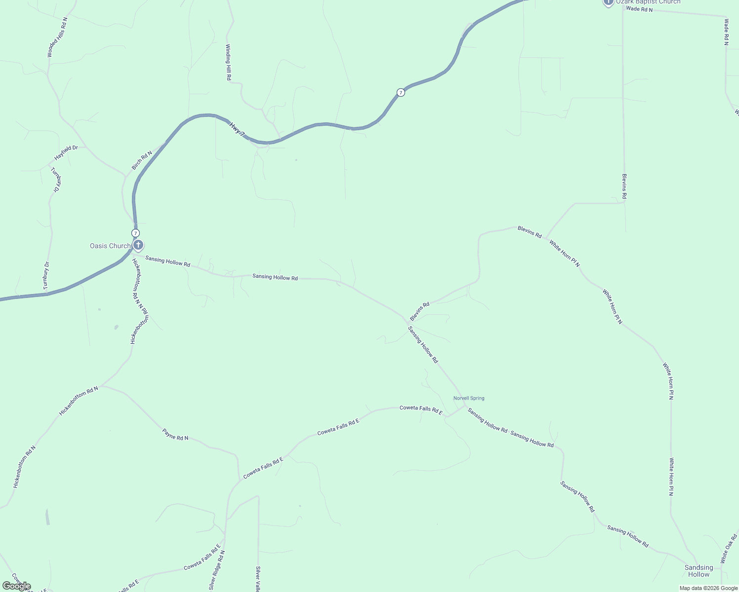 map of restaurants, bars, coffee shops, grocery stores, and more near 1434 Sansing Hollow Road in Harrison