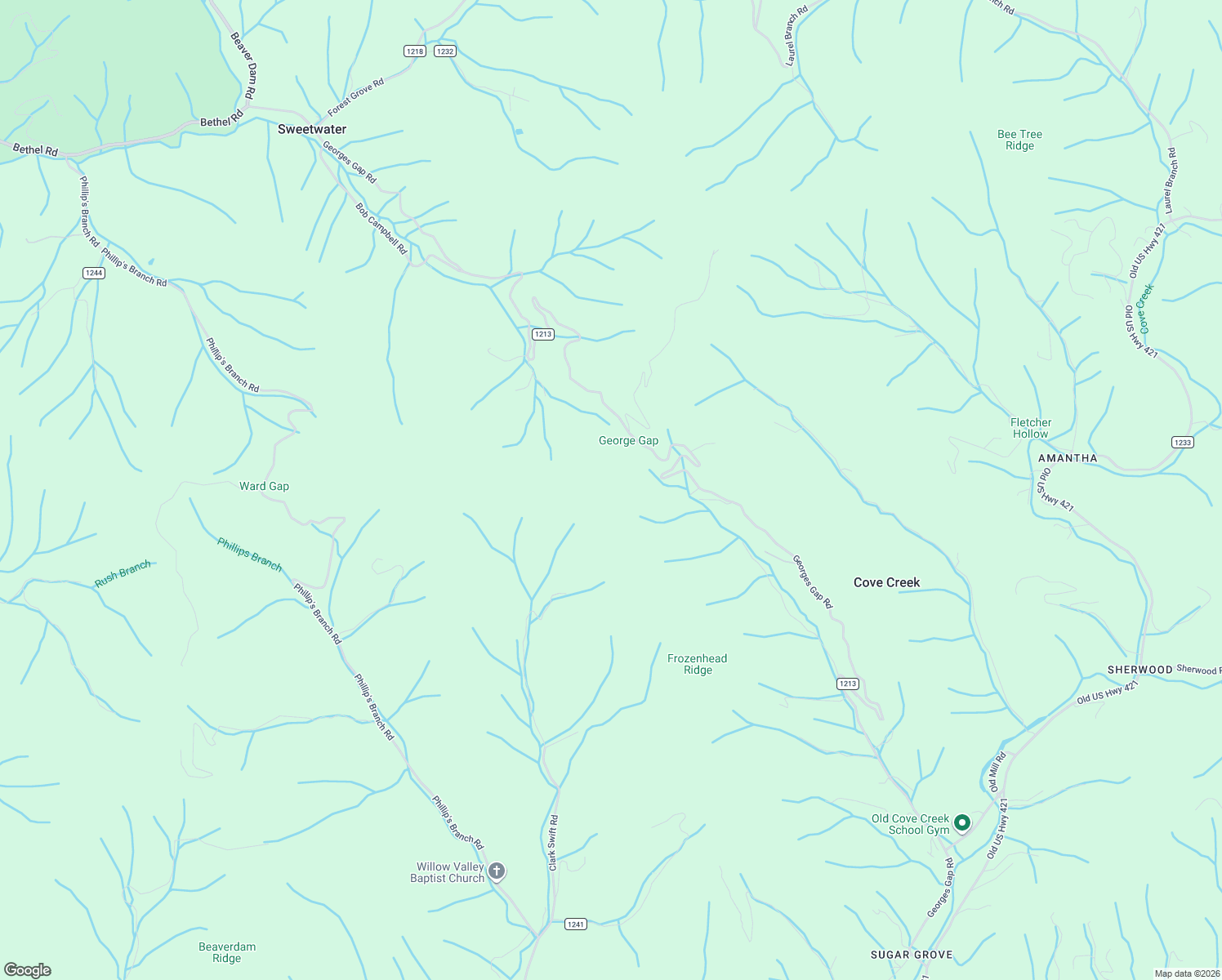 map of restaurants, bars, coffee shops, grocery stores, and more near 2811 Georges Gap Road in Vilas