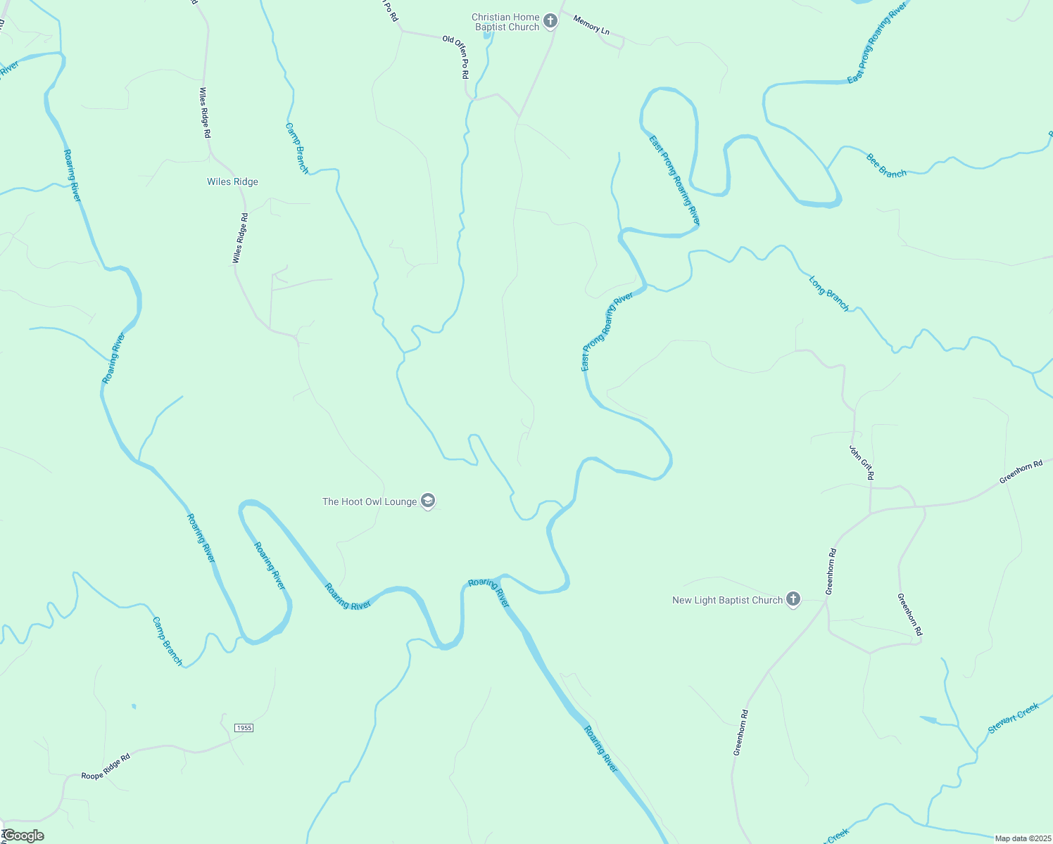 map of restaurants, bars, coffee shops, grocery stores, and more near 1012 Christian Home Church Road in Traphill