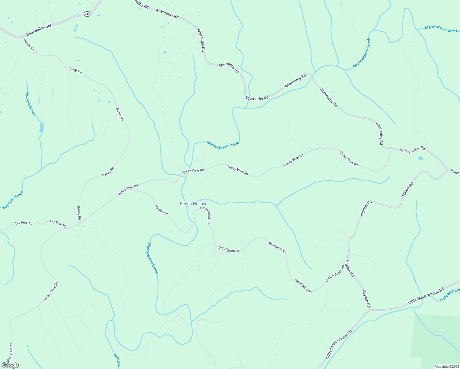 map of restaurants, bars, coffee shops, grocery stores, and more near 2076 Valley View Road in Cheatham County