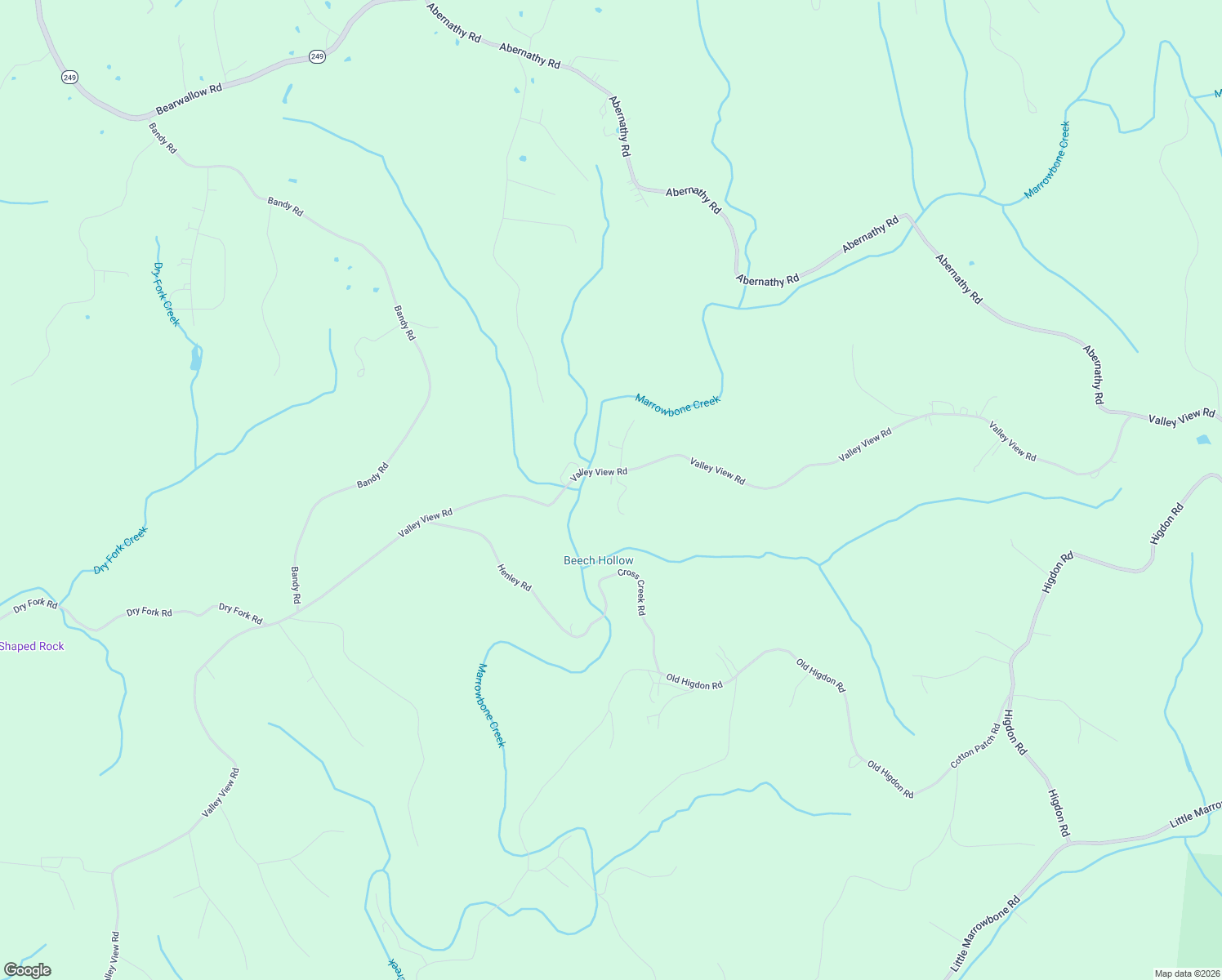 map of restaurants, bars, coffee shops, grocery stores, and more near 2010 Valley View Road in Cheatham County