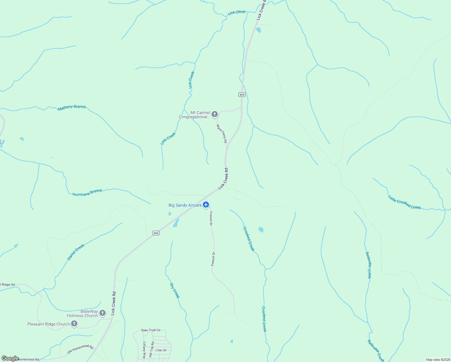 map of restaurants, bars, coffee shops, grocery stores, and more near 48 Hill Road in Big Sandy