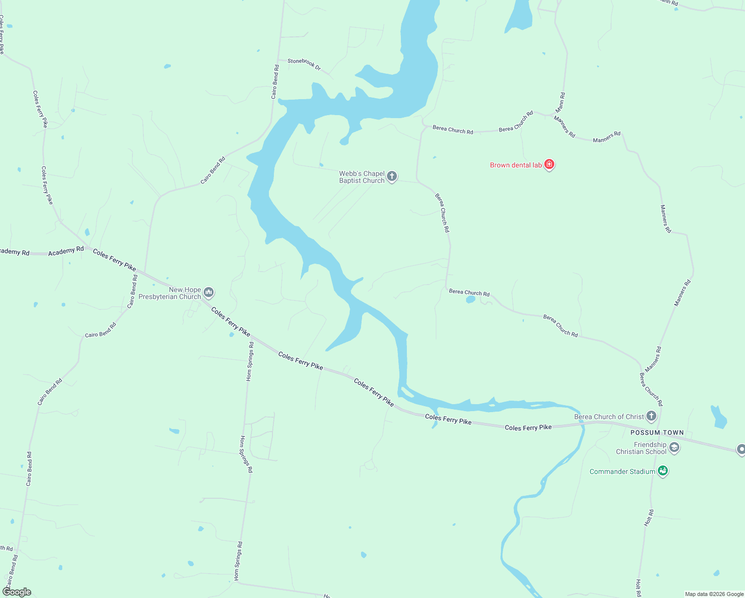 map of restaurants, bars, coffee shops, grocery stores, and more near 1556A Berea Church Road in Lebanon