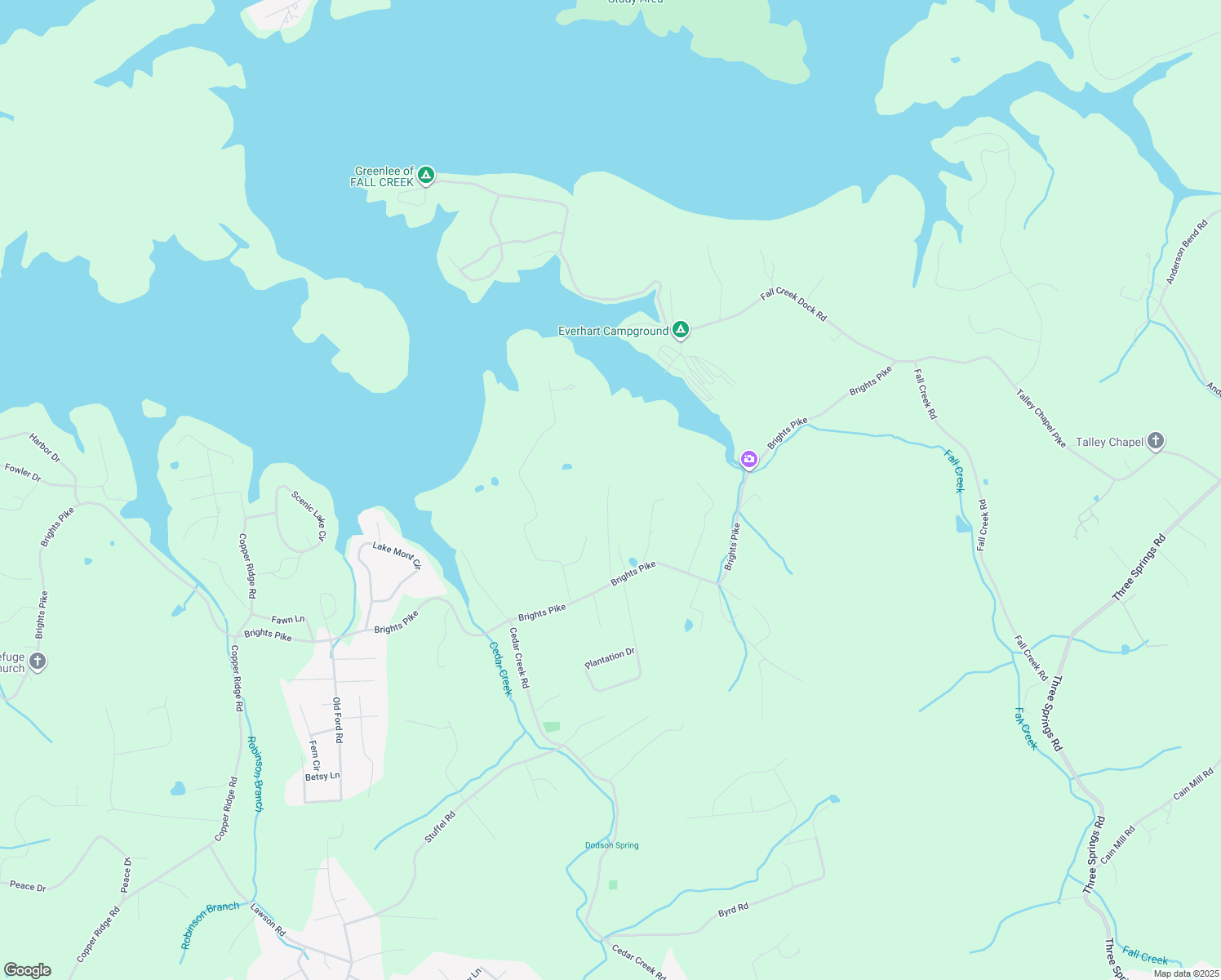 map of restaurants, bars, coffee shops, grocery stores, and more near 5601 Brights Pike in Russellville