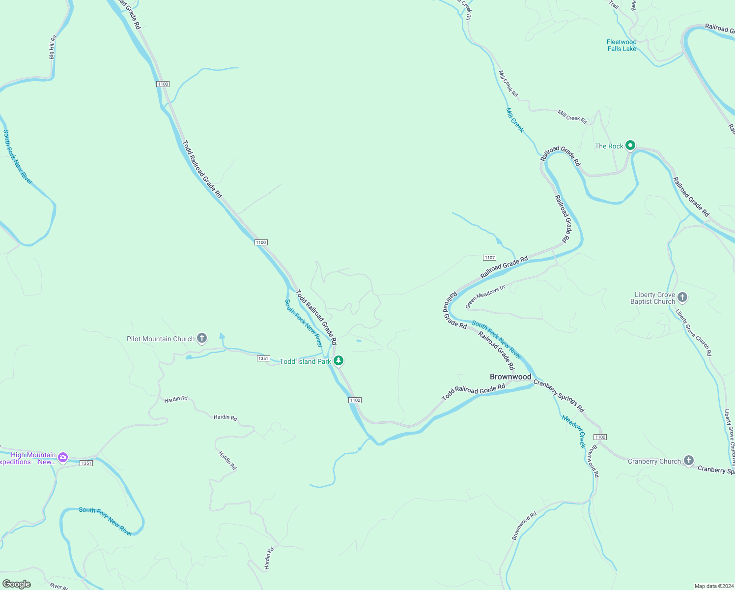 map of restaurants, bars, coffee shops, grocery stores, and more near 825 Panorama Drive in Todd