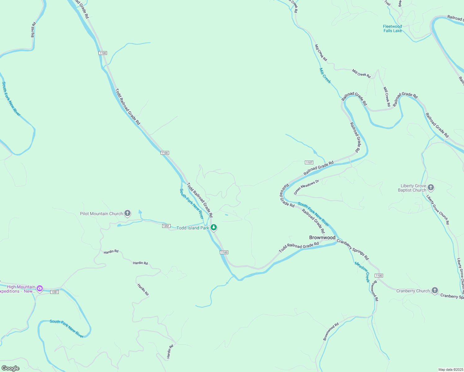 map of restaurants, bars, coffee shops, grocery stores, and more near 825 Panorama Drive in Todd