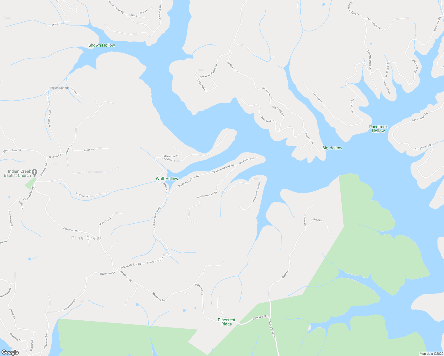 map of restaurants, bars, coffee shops, grocery stores, and more near 176 Hiawassee View Drive in Jacksboro