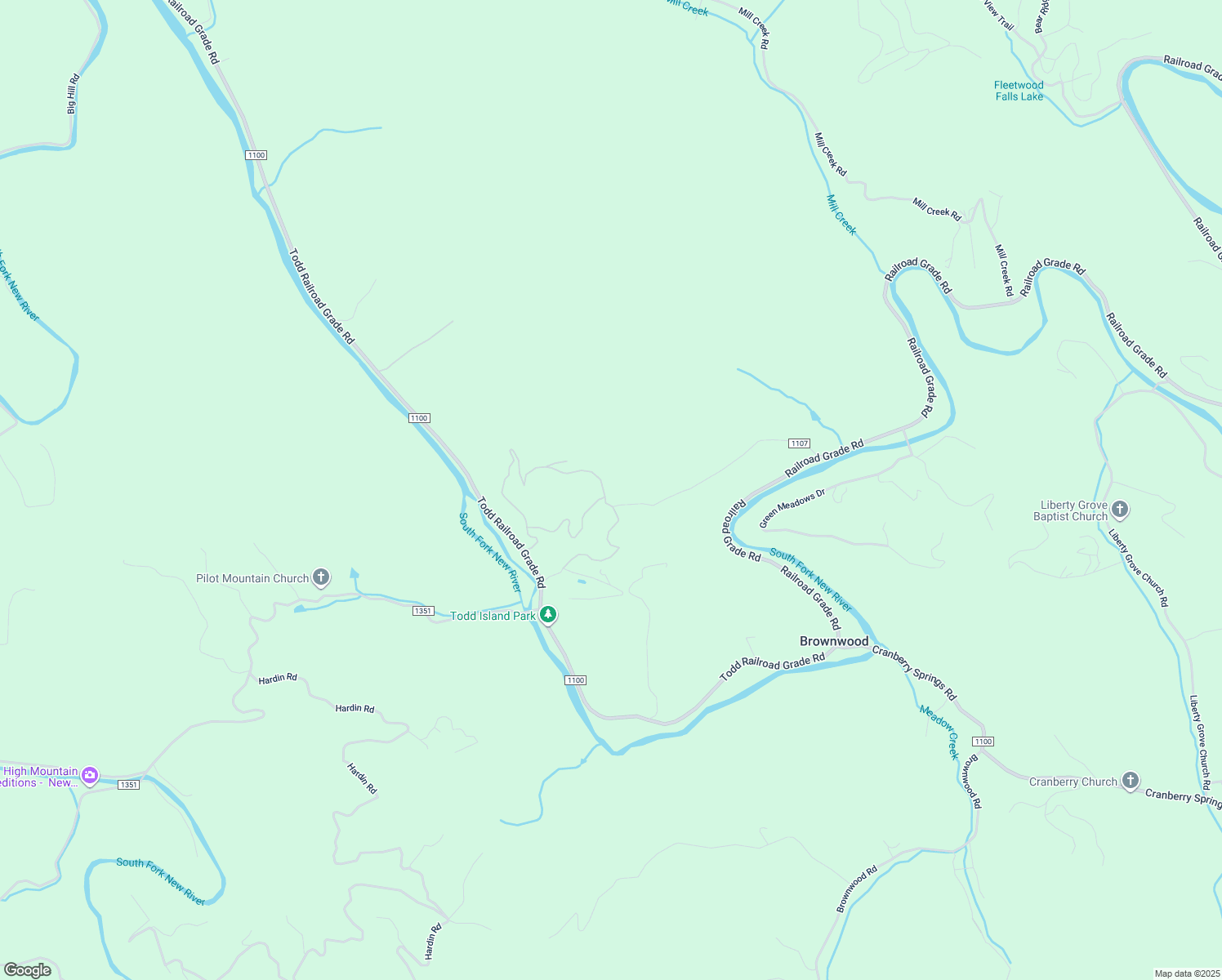 map of restaurants, bars, coffee shops, grocery stores, and more near 832 Panorama Drive in Todd