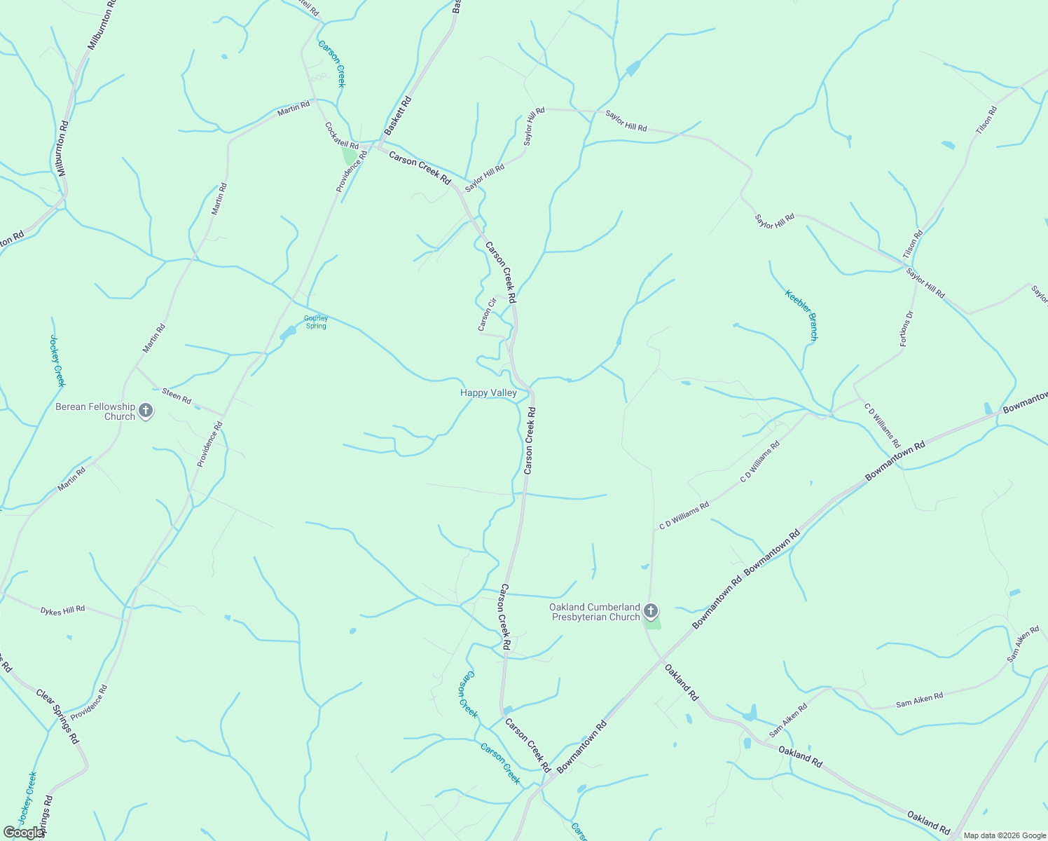 map of restaurants, bars, coffee shops, grocery stores, and more near 399 Carson Creek Road in Limestone