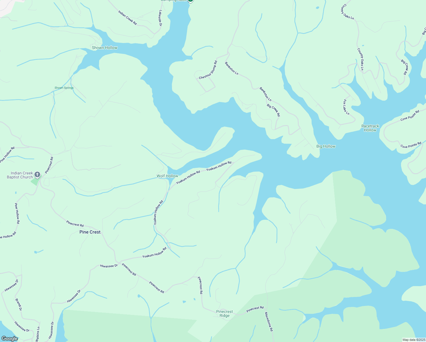map of restaurants, bars, coffee shops, grocery stores, and more near 176 Hiawassee View Drive in Jacksboro