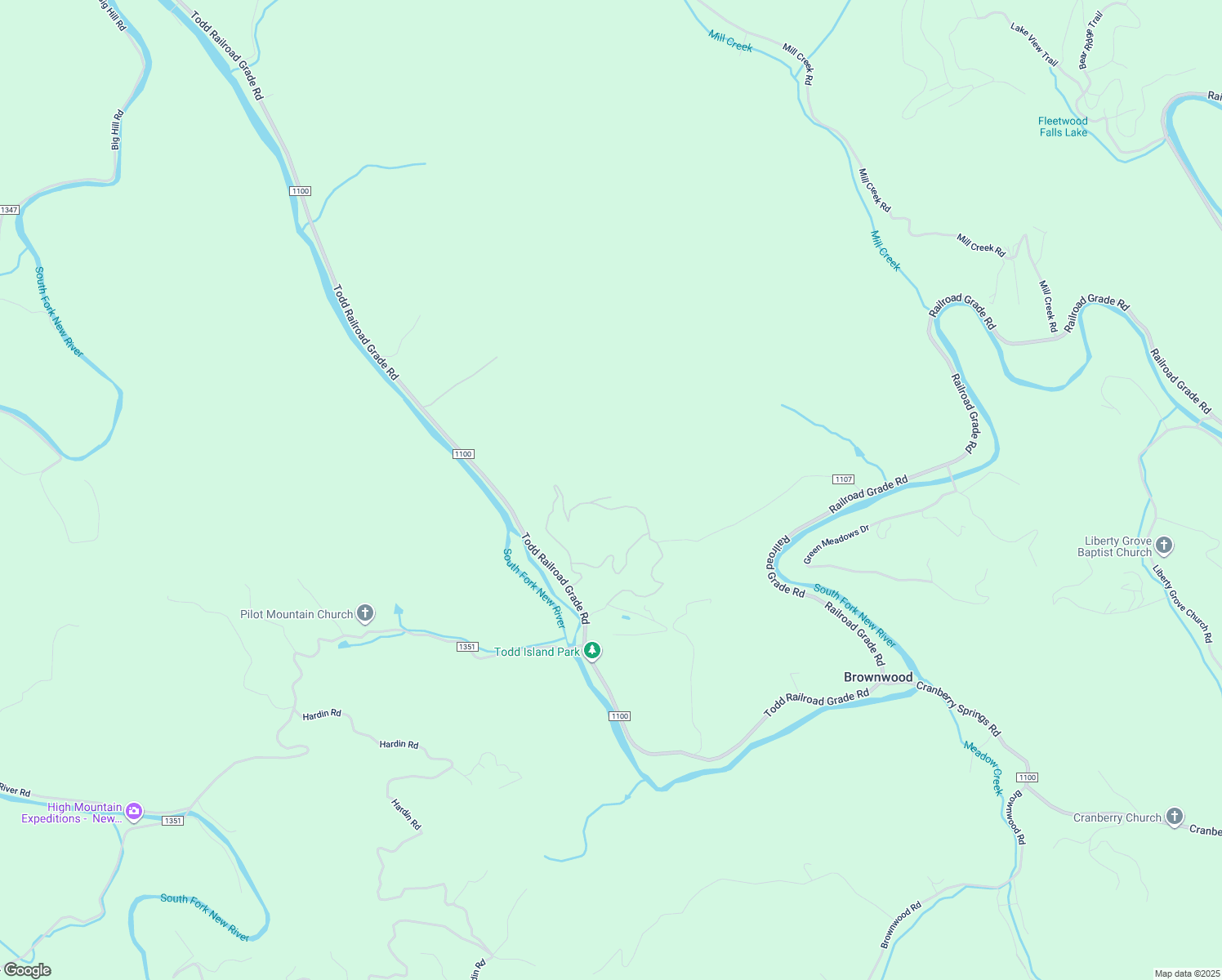 map of restaurants, bars, coffee shops, grocery stores, and more near 207 Bavarian Way in Todd