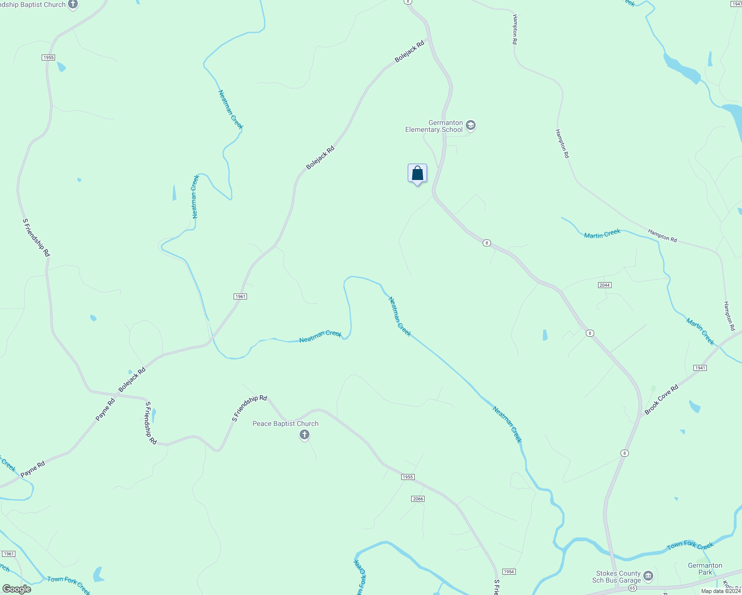 map of restaurants, bars, coffee shops, grocery stores, and more near in Germanton