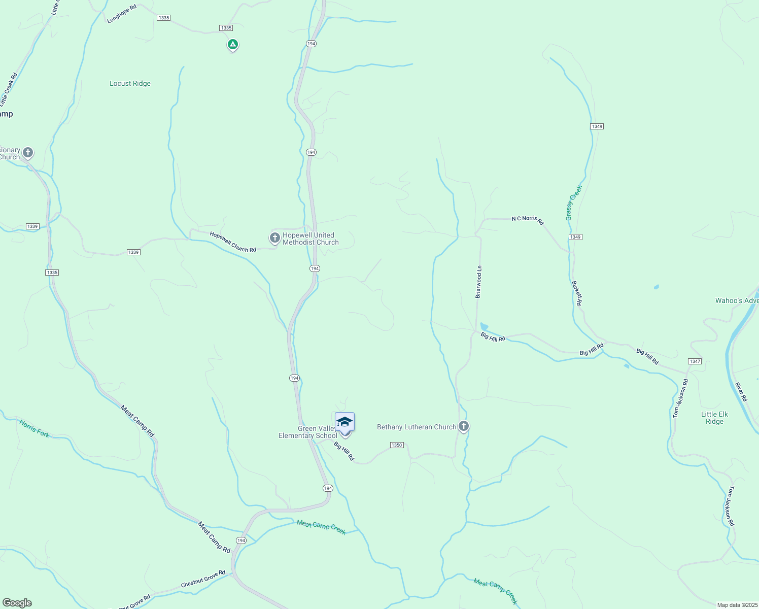 map of restaurants, bars, coffee shops, grocery stores, and more near 550 Troy Norris Road in Boone
