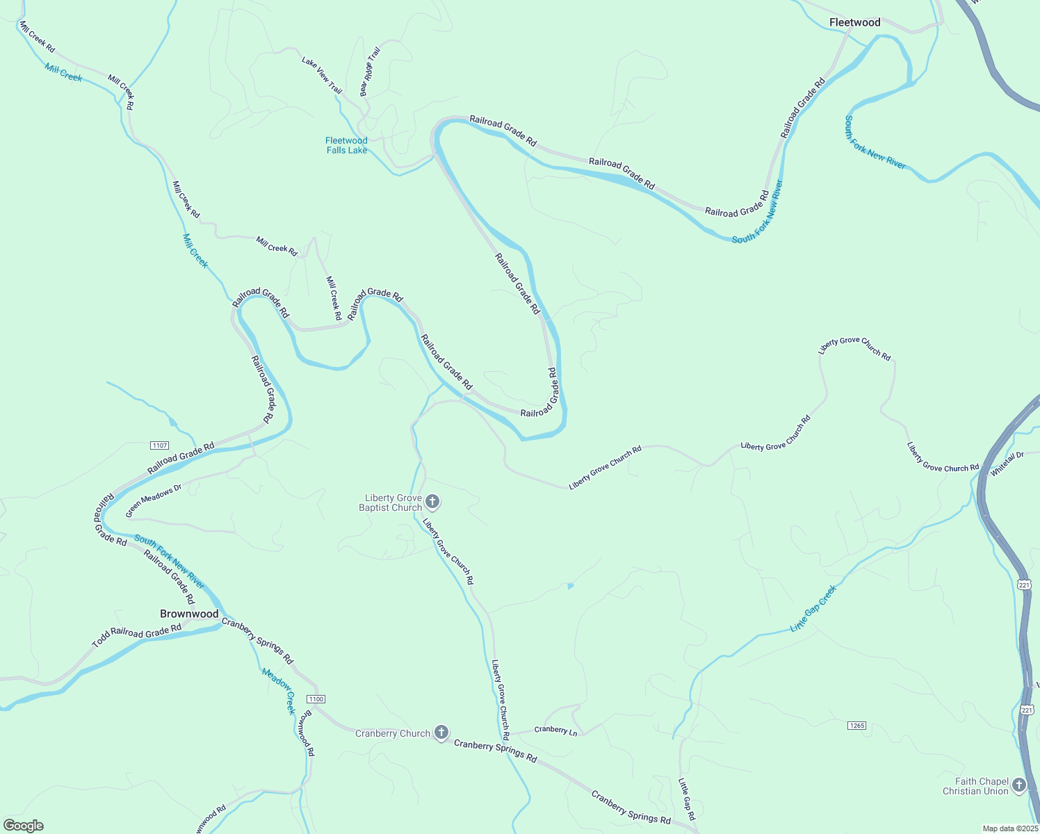 map of restaurants, bars, coffee shops, grocery stores, and more near 4205 Railroad Grade Road in Fleetwood