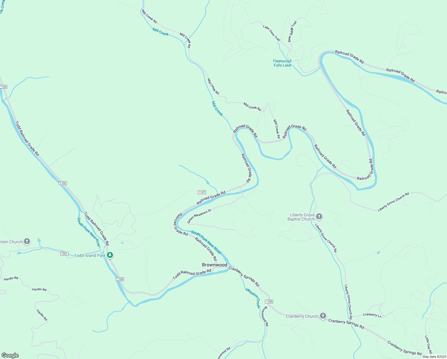 map of restaurants, bars, coffee shops, grocery stores, and more near 6060 Railroad Grade Road in Todd
