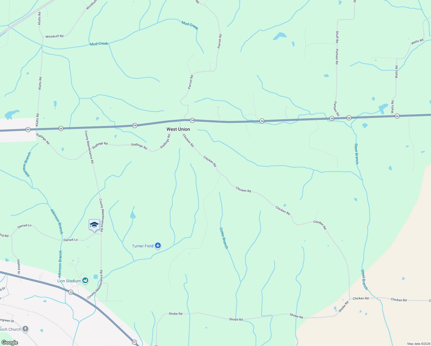 map of restaurants, bars, coffee shops, grocery stores, and more near 380 Chicken Road in Dresden