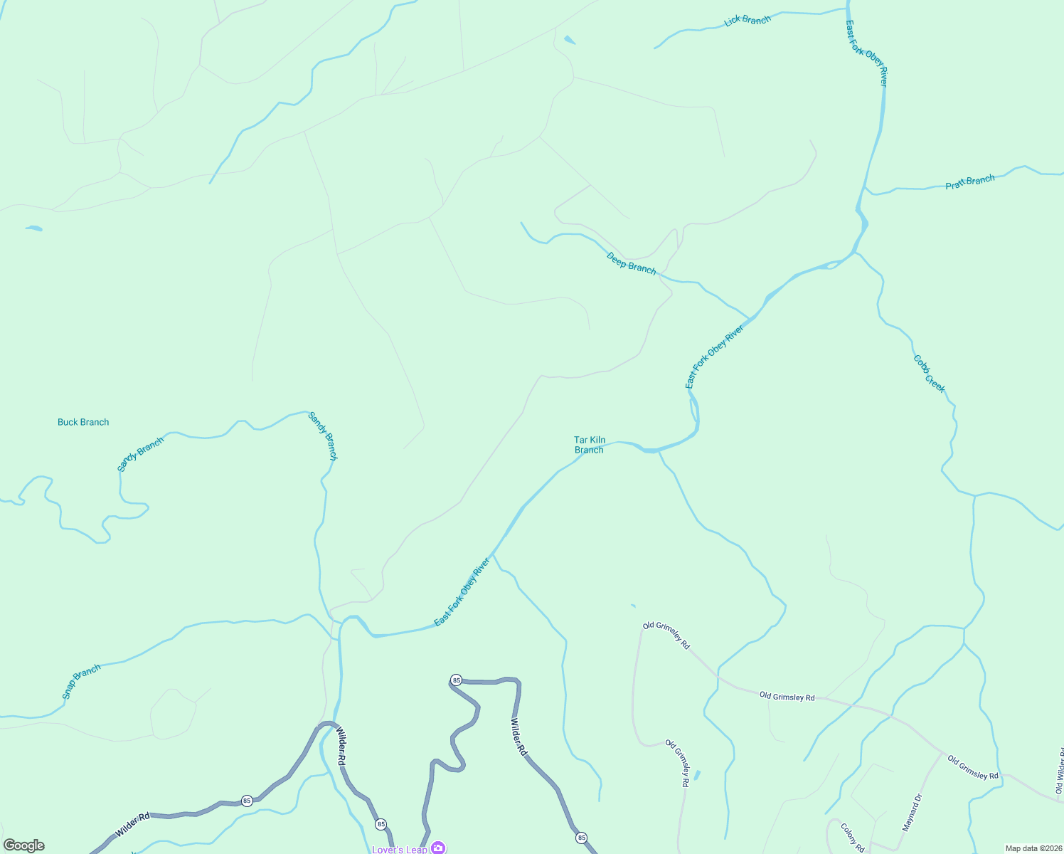map of restaurants, bars, coffee shops, grocery stores, and more near 1282 East Obey Lane in Wilder